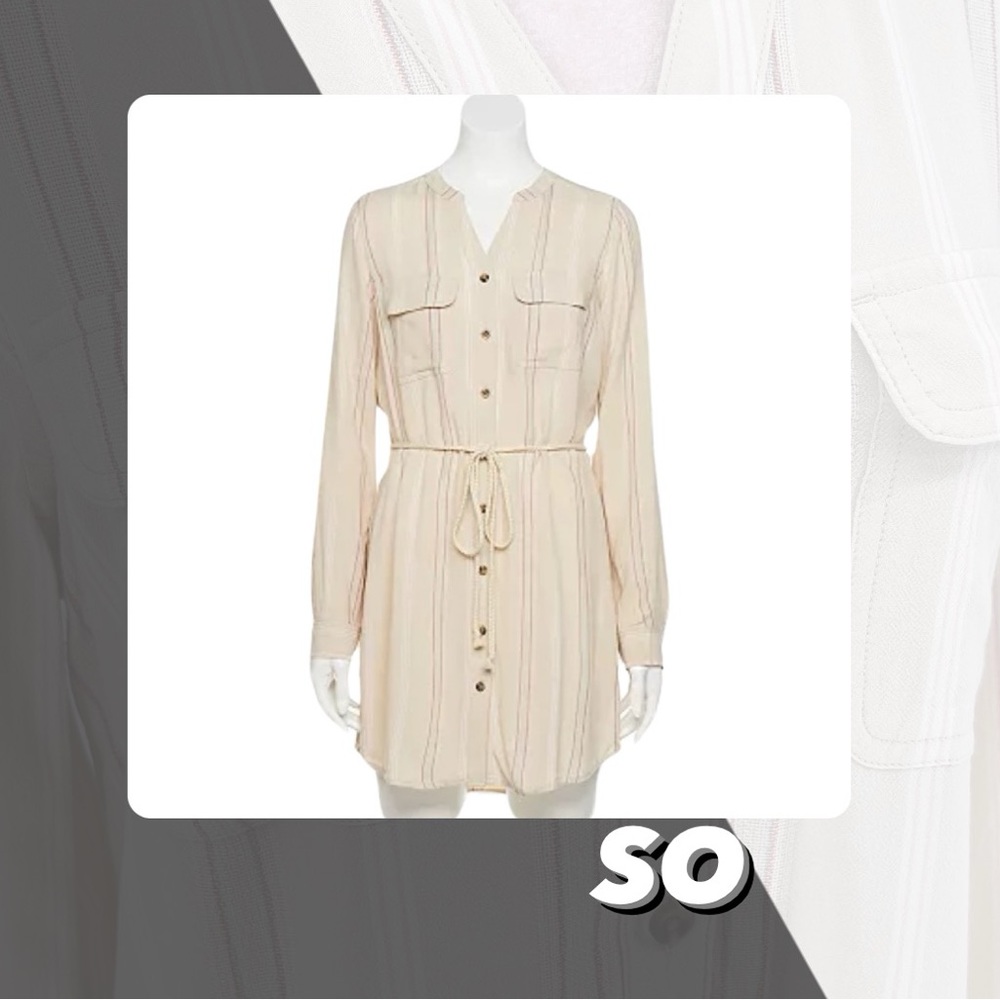 EUC SO Button Down Utility Dress